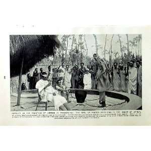  c1920 KING RUANDA AFRICA TANGANYIKA RAILWAY POLES