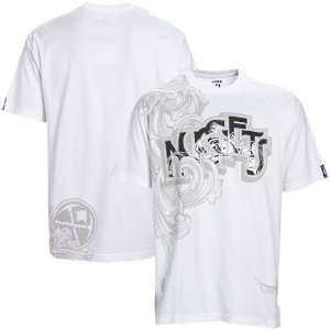  Denver Nuggets White Zeplin T shirt (Large) Sports 
