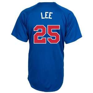 MLB Chicago Cubs Derrek Lee Full Button Down Synthetic Replica Batting 