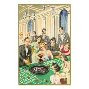  At the Roulette Table Premium Poster Print, 8x12