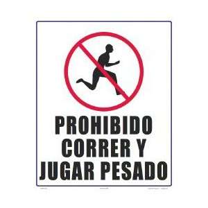  No Rough Play No Running Sign Spanish 7402Wa1012S Sports 