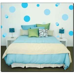  Instant Murals Design, Inc.   Blue Jumbo Polka Dots Wall 