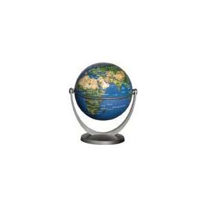   Physical features; Design allows globe to be rotated in any direction