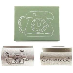  Rotary Phone Pewter Business Card Holder 
