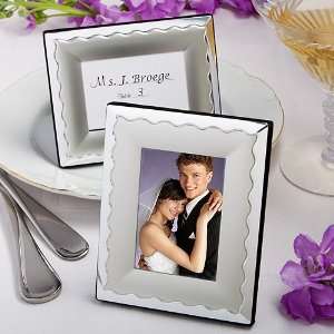  Wedding Favors Two tone silver metal place card   photo 