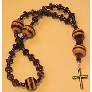    Coco mixed wood beads with copper colored spacers 