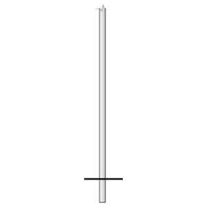  10 foot smooth Aluminum Direct Burial Post with Photo 