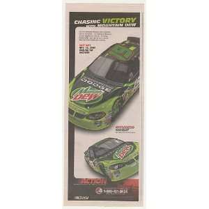  NASCAR Mountain Dew Jeremy Mayfield Action Print Ad