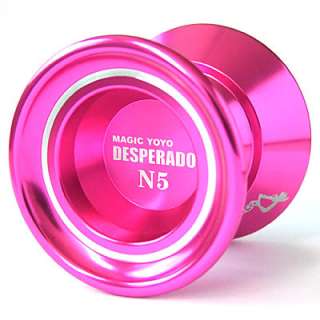 Magic YoYo N5 Desperado Aluminum Professional Yo Yo + 5 Strings ( Pink 