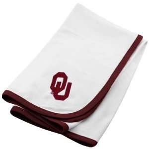   NCAA Oklahoma Sooners White Soft Cotton Baby Blanket 