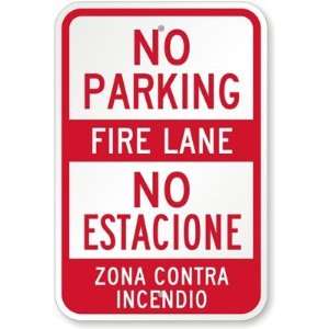  No Parking. Fire Lane. No Estacione Zona Contra Incendio 