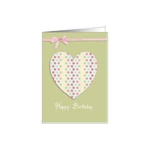   my Friend, polka dots heart and ribbon effect Card Health & Personal