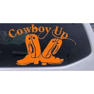  Cowboy Up With Boots Rodeo Western Car Window Wall Laptop 