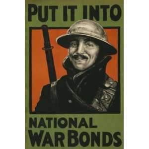   War I Poster   Put it into national war bonds 36 X 24 