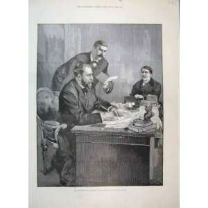  1889 Interview Gerneral Boulanger Desk Old Print