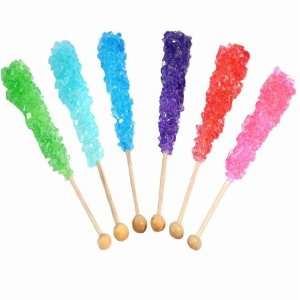 Rock Candy Sticks Wrapped Assorted 20ct Grocery & Gourmet Food