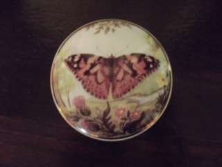 Falcon China Staffordshire England, Butterfly Jewelry Trinket Box 