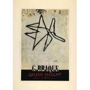  1959 Lithograph Braque Galerie Maeght Newsprint Mourlot 