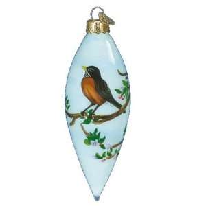  Singing Robin Bird Inside Art Ornament