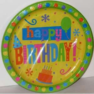 Birthday Fun   Birthday Party Plates   Fun Dots Birthday Theme Dinner 