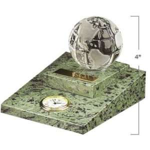  World Globe Paperweight and Clock