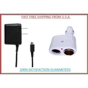  Charger+Dual Y Splitter For Straight Talk Samsung R355C   Tracfone 