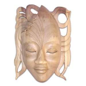  Carved wood mask, Miss Fan