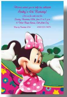 Disney Minnie Mouse Custom Personalized Invitations  