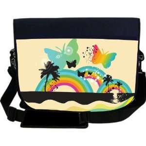  Rainbow Butterfly Island NEOPRENE Laptop Sleeve Bag Messenger 