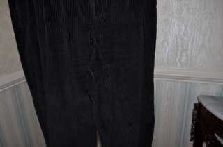 Eddie Bauer Womens Pants SIZE 16 Black Widewale Corduroy Cuffed 100% 