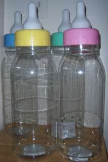 New 22 Baby Shower Empty Bottle Bank, Party Favor, Blue, Pink, Green 