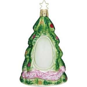 Inge Glas Babies first Christmas tree ornament 4 1/2 girl or boy 
