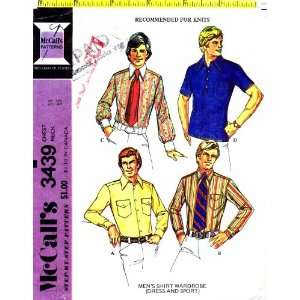  McCalls 3439 Vintage Sewing Pattern Mens Dress & Sport 