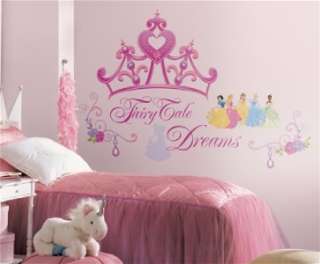 GIANT DISNEY PRINCESS CROWN WALL DECALS Stickers Decor 034878827605 