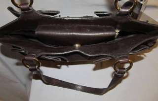 Darling Moschino Brown Leather Purse / Handbag w Bows  