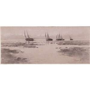   Dodge Martin   24 x 24 inches   Boats on Mud Flats