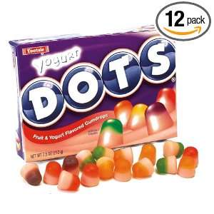 TOOTSIE Yogurt Dots Theater Box, 7.5000 Ounce Boxes (Pack of 12 