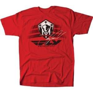  Fly Racing Youth Trey Canard T Shirt   Youth Small/Red 