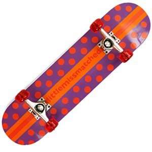  Little Missmatched   Girl Skateboard in Purple and Orange 