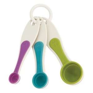  Trudeau Flipper Measuring Spoons   Purple, Blue, Green 