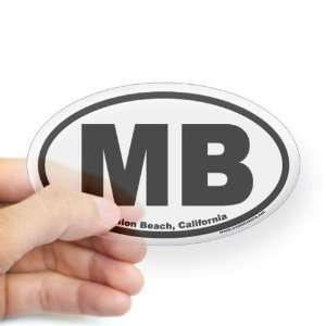  Mission Beach, California MB California Oval Sticker by 