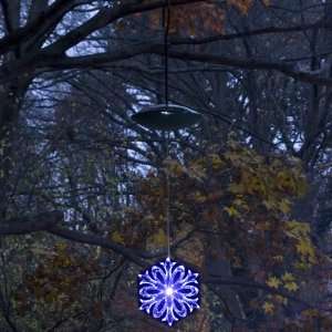   Glowing Blue White LED Solar Snowflake Style3