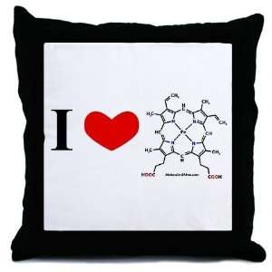  Molecularshirts Heme Chemistry Throw Pillow by 