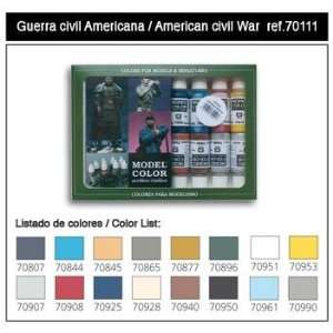  Vallejo Model Colors Paint Set American Civil War (16 