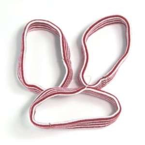 Dark Red and White) Hair Tie /Elastic Band/ ponytail holders  Style 2 