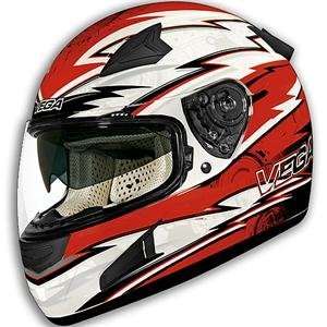  Vega Attitude Techno Helmet   2X Large/Red Automotive
