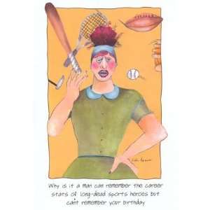 ManS Memory, Birthday Note Card by Vicki Bruner, 5x7  