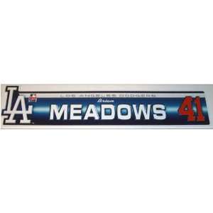 Brian Meadows #41 Dodgers Game Used Locker Room Nameplate  
