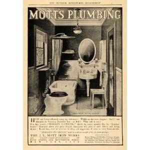  1909 Ad Bathroom Knickerbocker Motts Plumbing Fixtures 
