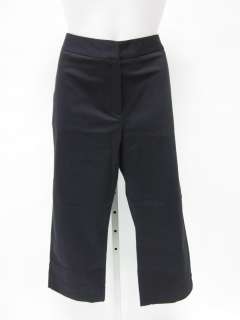 HOW & WEN Black Cropped Capri Cotton Pants Slacks Sz 12  